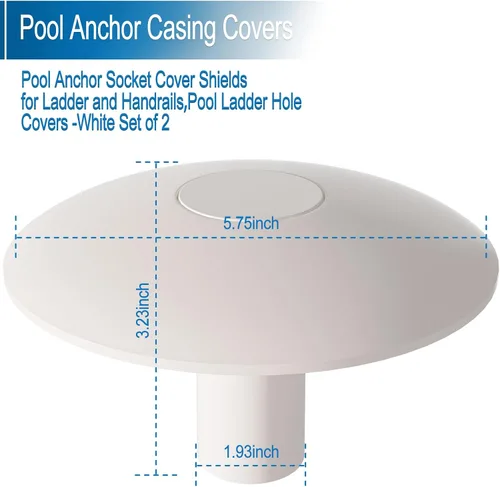Vista 2 de Protectores de cubierta de enchufe de anclaje de piscina para escalera