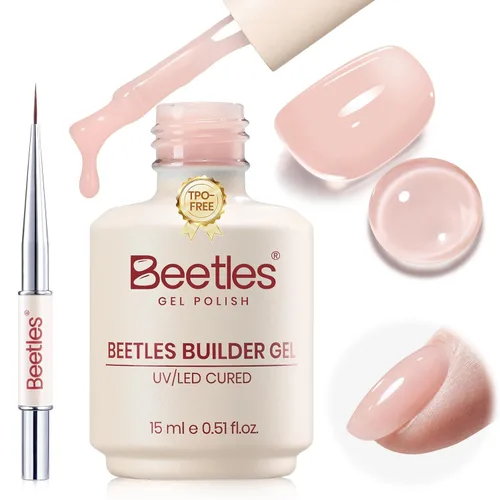 Vista 23 de Beetles Builder Gel para uñas, 2 piezas de gel de construcción transparente 0 - A - transparente