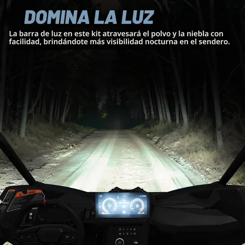 Vista 3 de Chelhead Can AM X3 Parrilla con Barra de Luz LED Delgada de 11 Pulgadas Haz Combinado y Arnés de Cableado Compatible con Can-Am Maverick X3 2016