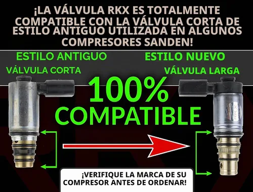 Vista 2 de RKX AC válvula solenoide para control de compresión para compresores VOLKSWAGEN SANDEN PXE16 PXE14 MK5 MK6 B8 TDI VW