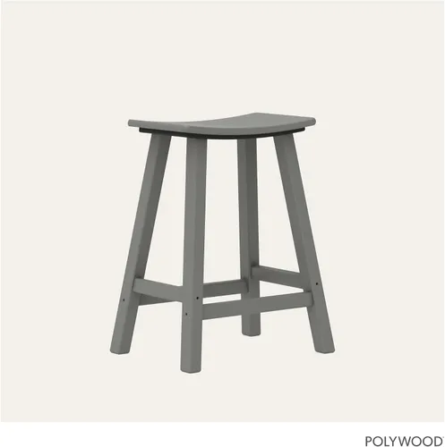 Vista 4 de POLYWOOD 2001-GY - Taburete para silla de montar (24.0 in), color gris Gris pizarra