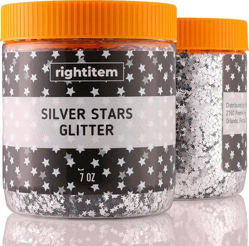 Vista 11 de Purpurina para uñas, purpurina gruesa de corazones azules en frasco, purpurina de 10 onzas para manualidades, purpurina para slime, purpurina