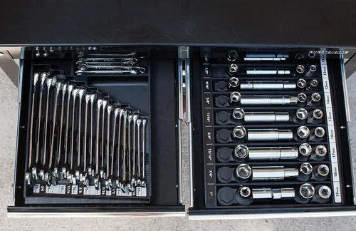 Vista 5 de TOOL SORTER Organizador de llaves (negro), fabricado en Estados Unidos