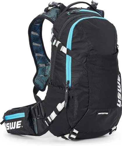 Vista 8 de USWE Flow 16L - Mochila con protector de espalda, para bicicleta, Mountainbike, MTB y E-MTB, negro