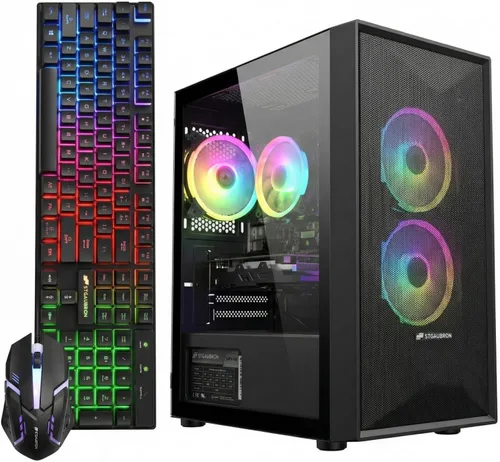 Vista 7 de Escritorio para PC para juegos STGAubron,Core I7,RX 580 8G,16G RAM,512G SSD