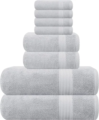 Vista 143 de GLAMBURG Juego de 2 Sábanas de Baño Extra Grandes de Algodón Premium de 700 GSM - 100% Algodón Peinado - 2 Sábanas de Baño 35x70 pulgadas - Calidad