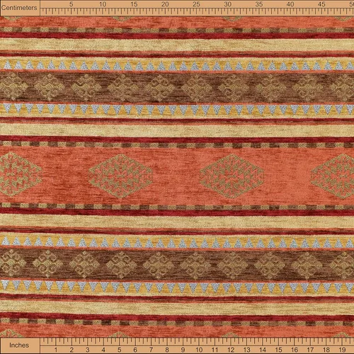 Vista 2 de The Yard Meter - Tapiz de tela con patrón Kilim bohemio tribal del suroeste, turco, marroquí, mexicano, étnico mexicano (1 yarda (55 x 36 pulgadas)