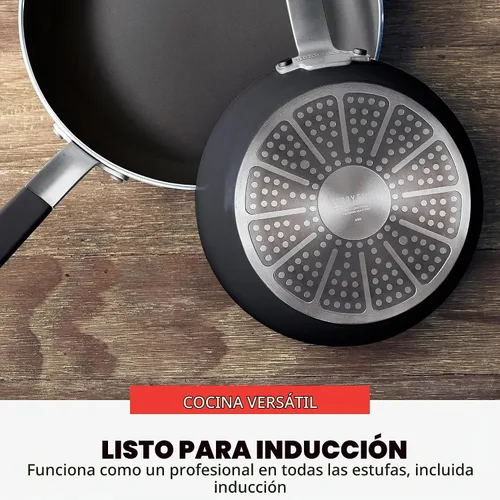 Vista 6 de GreenPan x Bobby Flay - Sartén antiadherente de 8", cerámica de diamante libre de PFAS, apta para inducción, mango de silicona que permanece frío