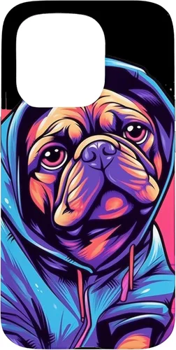 Vista 14 de Funda para iPhone 12/12 Pro Pug Graffiti Pug Owner Pug Lover