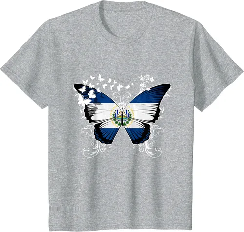 Vista 52 de Camiseta Salvadoreña Bandera El Salvador, Negro