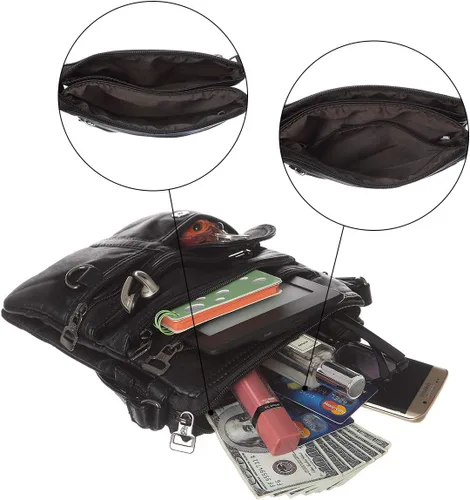 Vista 3 de MINICAT Bolso cruzado pequeño de cuero sintético suave para mujer