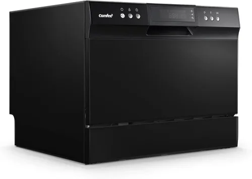 Vista 10 de COMFEE' Lavavajillas de encimera, lavavajillas portátil Energy Star, 6 servicios de mesa y 8 programas de lavado, velocidad, cuidado del bebé, ECO