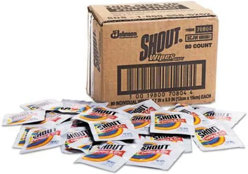Vista 2 de SC Johnson Shout 686661 Wipe & Go - Quitamanchas instantáneo, 4.7 x 5.9, 80 paquetes, paquete de 1