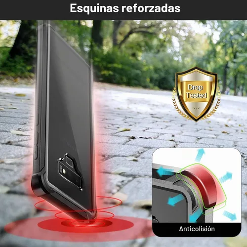 Vista 3 de Dexnor Funda para Galaxy Note 9 con protector de pantalla transparente de grado militar resistente 360 cuerpo completo protector a prueba de golpes