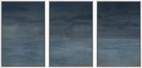 Vista 103 de SIGNWIN Lienzo enmarcado para pared, juego de arte tranquilo con reflejo de lago, acuarela, montaña y agua, ilustraciones modernas, arte abstracto