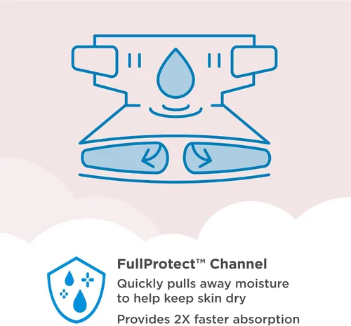 Vista 3 de Marca Amazon – Mama Bear - Pañales de protección de felpa, talla 1, suministro para un mes, pañales desechables para bebé, hipoalergénicos de alta