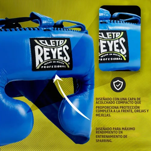 Vista 4 de CLETO REYES Casco de boxeo con protección para las mejillas para hombres y mujeres, protector de cabeza protector de la cara, para sparring y pelea