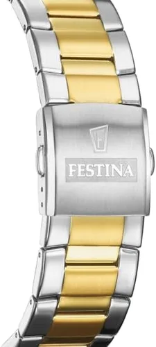 Vista 2 de Festina Mens Chronograph Black Dial Two Tone Bracelet F205624