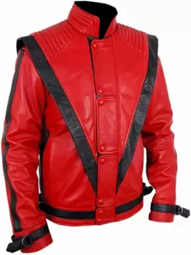 Vista 2 de The Classo Michical Legend Jackson Designer Rockstar Chaqueta de piel sintética para hombre