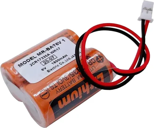 Vista 2 de 4 unids 6 V 1800 mAh MR-BAT6V1 2CR17335A WK17 PLC batería con enchufe para Mitsubishi M80 Driver MR-J4 servo sistema