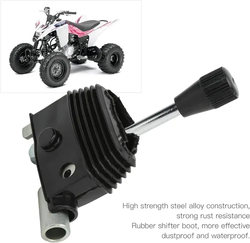 Vista 3 de Acouto Palanca de cambios para ATV, palanca de cambios de mano para motocicleta con polaina de goma, aleación de acero para Quad Dirt Bike ATV Go