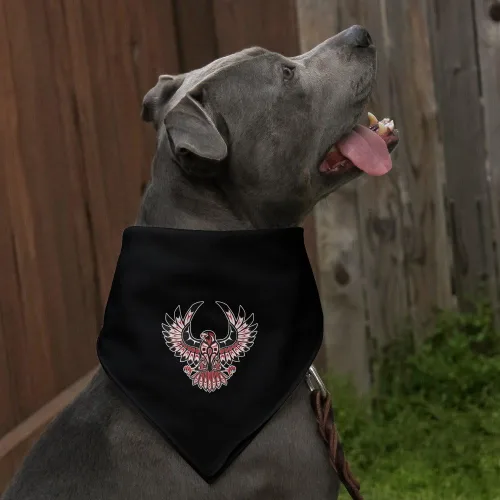 Vista 3 de GRAPHICS & MORE Black Hawk - Bandana para perros y mascotas con diseño nativo americano
