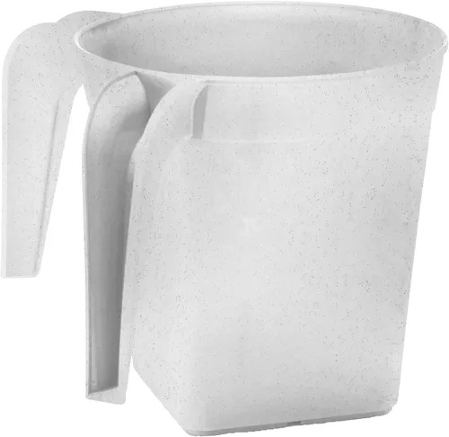 Vista 4 de YBM Home Vaso cuadrado de plástico para lavar a mano, de larga duración, para lavado ritual de manos, 1332Beige