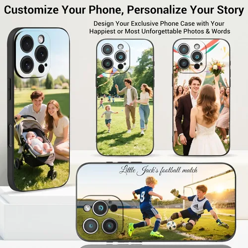 Vista 2 de Funda de teléfono personalizada para iPhone 17 16 15 14 13 12 11 (Air/Pro Max/Pro/Mini/XR/Plus/SE) – Funda de silicona líquida mate a prueba