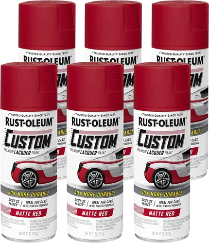 Vista 25 de Rust-Oleum 340569 Pintura en aerosol de laca personalizada para automóviles, 11 oz, gris plateado mate