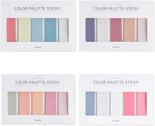 Vista 10 de Monolike Paleta de colores pegajosos sólidos 301 B Set 4p - Bloc de notas autoadhesivo 30 hojas Sólido 301 B