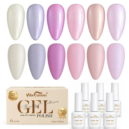 Vista 9 de VibeFusion Kit de base y capa superior de gel 2x15ml sin HEMA sin TPO Kit de gel base y capa superior: base de adhesión fuerte, parte superior