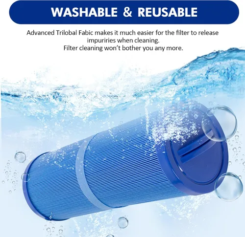 Vista 6 de Paquete de 2 cartuchos de filtro de piscina 4CH-949 de repuesto para Pleatco PWW50L, Filbur FC-0172, Waterway Teleweir 50, Rising Dragon 50