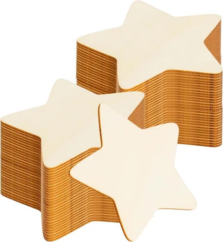 Vista 9 de 50 piezas de madera en blanco sin terminar, adornos de madera natural de 4 pulgadas para proyectos de manualidades y decoración de bodas de fiesta