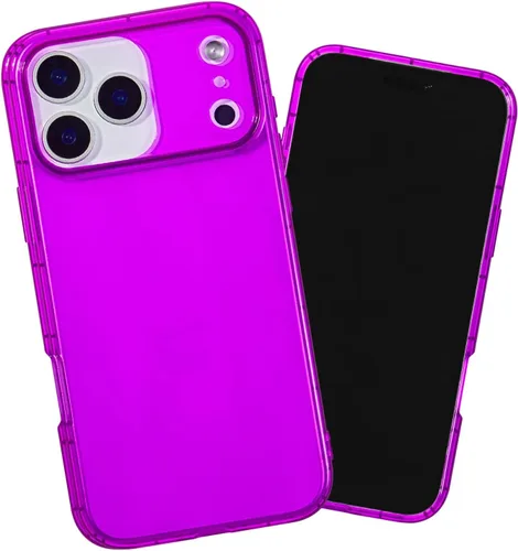 Vista 24 de SteepLab Neon Highlighter - Funda para iPhone 13, funda Grippy Jelly con bolsillos protectores de aire (azul celeste)