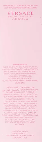 Vista 3 de Versace Bright Crystal Absolu para mujer Eau de Parfum 0.33 onzas/0.3 fl oz Spray de viaje