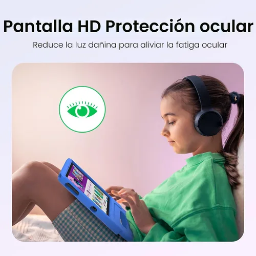 Vista 6 de ApoloSignage 2025 Tablet Android 15 para niños, pantalla HD de 10 pulgadas, procesador Octa-Core, 8 GB RAM, 64 GB ROM (expandible a 1 TB), con Azul