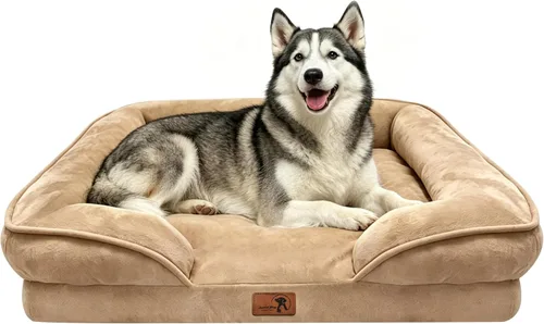 Vista 36 de Spotted Play Cama ortopédica para perros con lados, sofá cama para perros pequeños, sofá cama de espuma de apoyo para mascotas con funda extraíble