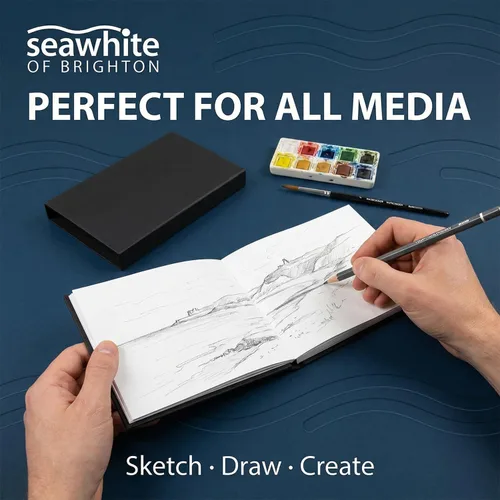 Vista 5 de Seawhite Pocket Concertina Sketchbook in Case 7x3.5 in (175mm x 90mm)