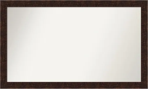 Vista 112 de Amanti Art Espejo de baño de bronce para sobre fregadero, 24 x 24 pulgadas, espejo de tocador cuadrado estrecho de bronce Manhattan, marco de madera