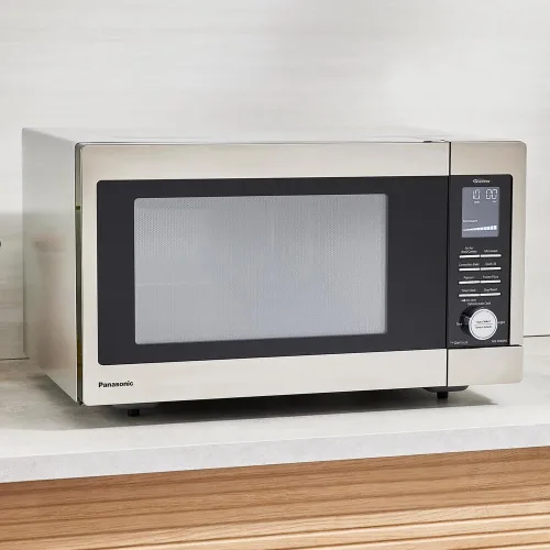 Vista 4 de Panasonic NN-CD66NS 1.3 pies cúbicos HomeMADE - Inversor de encimera para microondas, multihorno, ideal para pizza