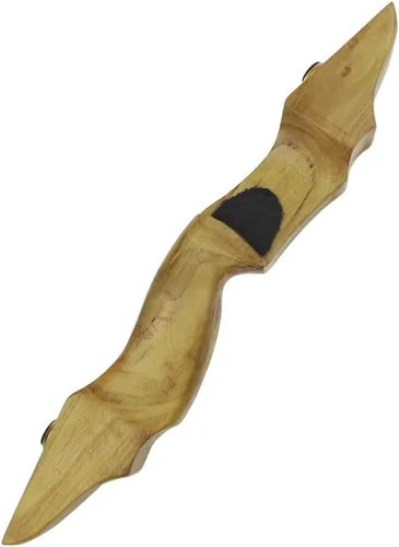 Vista 4 de Arco recurvo tradicional de tiro con arco para caza, arco largo hecho a mano para disparar, arco de caballo mongol de madera, 30-50 libras