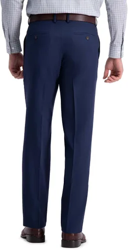 Vista 2 de Haggar Pantalones de vestir de alta calidad para hombre, ajuste recto, parte delantera plana, tallas regulares y grandes y altas