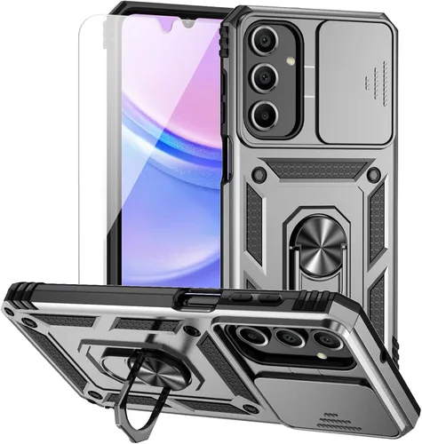 Vista 10 de Funda para Samsung Galaxy A16 5G con cubierta para lente de cámara, protector de pantalla HD, doble capa de grado militar, probada contra caídas