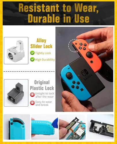 Vista 3 de TiMOVO Paquete de 4 palancas de repuesto Joycon, analógicas 3D para Nintendo Switch OLED 2021SwitchSwitch Lite Joycon, kit de herramientas