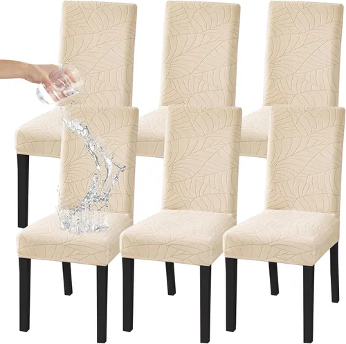 Vista 85 de HZDHCLH Juego de 4 fundas para sillas de comedor color burdeos, fundas elásticas de elastano para sillas Parsons, paquete de 4, fundas de asiento