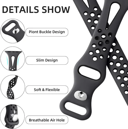 Vista 5 de Getino Compatible con Apple Watch Band de 1.575 pulgadas, 1.496 pulgadas, 1.614 pulgadas, 1.654 pulgadas, 1.732 pulgadas, 1.772 pulgadas, 1.772