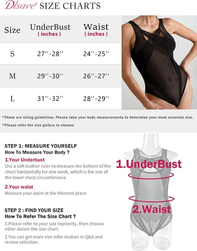 Vista 5 de Dlsave Body de encaje para mujer, camiseta de malla recortada, traje sin mangas