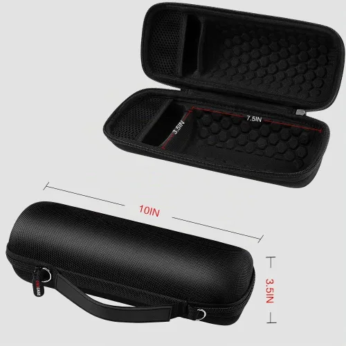Vista 5 de Funda compatible con JBL FLIP 6 / FLIP 5 altavoz Bluetooth portátil impermeable. Soporte de almacenamiento de viaje duro para JBL FLIP 4 y cable
