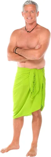 Vista 12 de 1 World Sarongs Pareo para hombre con motivo tradicional Negro