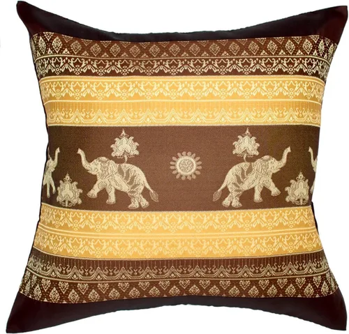 Vista 24 de Fundas de almohada decorativas de 16 x 16 pulgadas (15.7 x 15.7 in) con estampado de elefante y sol, funda de cojín para sofá, silla, cama, cierre